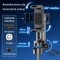 【✅SG READY STOCK】RICHMENTMALL Portable Wireless Selfie Stick Tripod Stand 360° Rotation Handheld Gimbal Stabilizer Portable Bluetooth Foldable Selfie Stick Monopod for Live Phone Gopro Camera, with Wireless Remote & Tripod Stand LED Light for Smartphones. 