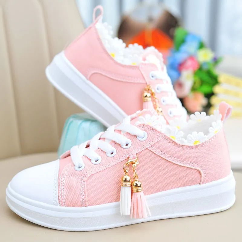 Girls 2025 canvas sneakers