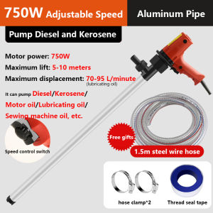 Electric oil pump 220V 60Hz gear machine portable oil pump oil barrel rod oil pump liquid pump refueling machine