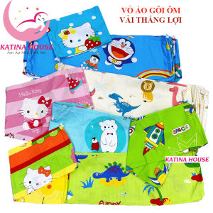 Vỏ áo gối ôm cho bé Katina House vải cotton Thắng Lợi với nhiều họa tiết thân thiện gần gũi