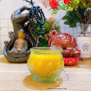 Nến Bơ không khói hương Trầm hương Hoa Nhài thắp được khoảng 25 tiếng