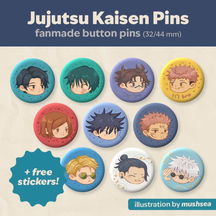 Jujutsu Kaisen - Button Pins 1.25