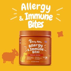 Dog Allergy & Immune Support Chews Relief for Itchy Skin & Paw Licking 90 Count