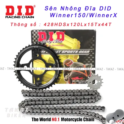 Sên Nhông Dĩa DID Honda Winner X / Winner 150cc / Sonic 150cc - HDS 10 ly Thái Lan sên màu đen