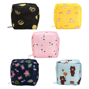 Practical Menstrual Pad Carrying Case Durable Zippered Sanitary Pad Carrying Pouches Convenient Storage Bag for Women