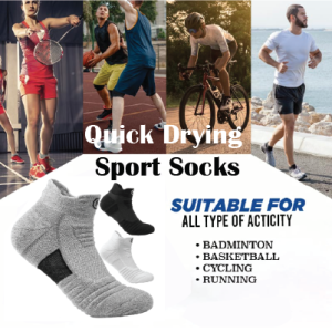 Professional Sports Socks For Running Basketball Football Cycling Tennis Ski Anti-Slip Men Womens Socks Thicken Cotton Athletic Socks