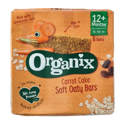 Organix Carrot Cake Soft Oatly Bars +12 Months 6x23g