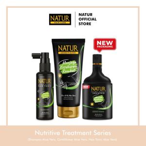PAKET Natur Nutritive Series Treatment | [BUNDLE] Shampoo Conditioner Hair Tonic Perawatan Rambut Lebih Tebal dan Rusak Kering
