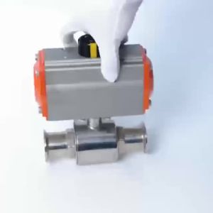 Pneumatic Sanitary Three-way Clamp Type Ball Valve O.D 19mm 25mm 32mm SS304 SS316 Quick-loading T Type L Type 3 Way Ball Valve