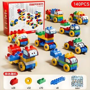 Building Blocks Car Toy Puzzle Block Toy DIY Bricks Vehicles Trucks Kids Educational Toys Gifts