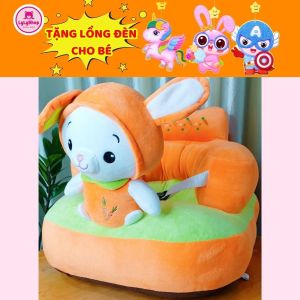 Ghế tập ngồi cho bé hình thú có dây an toàn và đế chống trượt nhồi bông dễ thương cao cấp