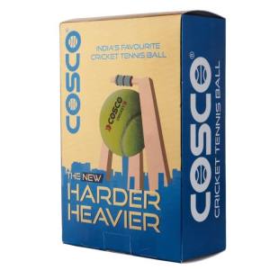 COSCO Light Weight Yellow Tennis Cricket Ball (90 GRMS)