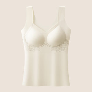 Camisole for Women Bra Seamless Wireless with Padding Mid-Length M-2XL Fixed Cup Comfortable Soft Womens Underwear