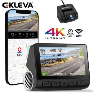 EKLEVA Dash Cam 4K Car DVR HD UHD 2160P Support Rear or Interior Cam Recorder Car Camera Night Vision 24H Parking