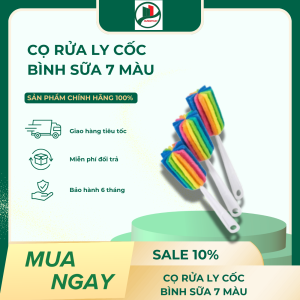 Cọ rửa ly cốc bình sữa 7 màu G01 tạo bọt đa năng tiện dụng giá rẻ