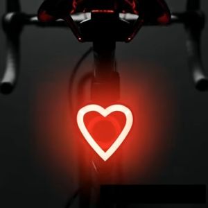 Bike Tail Light Waterproof Bicycle LED Rear Light Heart Shape Outdoor Cycling Light Accessories