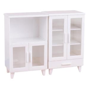 Quy mô 1/12 Mini tủ cất trữ trắng hiện đại dollhouses đồ nội thất cho nhà bếp kệ sách cảnh sắp xếp