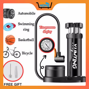 Melo home Portable Air Pump Bicycle Pump Air Pump Mini air pump Car With Gauge High Pressure Tire Inflator