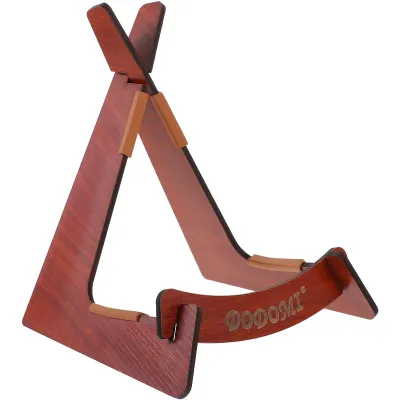 【Magpoyoh】 Guitar Bass Stand Violin Floor Ukulele Display Rack Support Wooden Solid Shop Holder