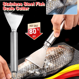 ที่ตัดเกล็ดปลาสแตนเลส ขูดทำความสะอาดแบบถอดเร็ว มีดตัดกุ้ง เครื่องมือทำครัว
