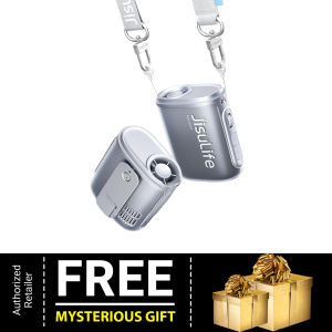 Jisulife Neck Fan Life5 100 Speed 40000RPM Cooling 4500mAh Battery with Lanyard