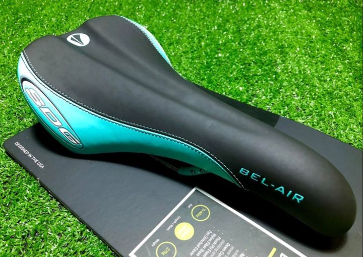 SDG Selle Bel-Air RL Acier Noir/Vert - Confort Et Performance Pour VTT Adulte