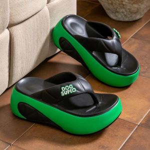 Summer Flip Flops for Women 5CM Beach Soft-Sole Flips Flops Outdoor Thick-Sole Slippers