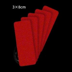 Miếng Dán Phản Quang Xe Điện Xe Máy – Set 10 Miếng 3x8cm Decal Chống Nước Phản Quang Đỏ Vàng