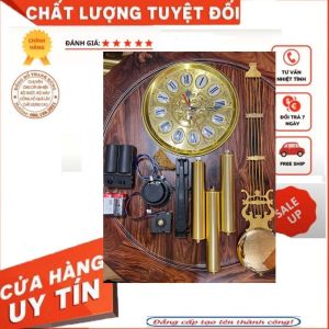 Bộ máy đồng hồ quả lắc cây gốc lũa đồng hồ cây mặt 32 cm hãng Sinix Hàn Quốc cao cấp đánh 3 bản nhạc chuông cổ điển