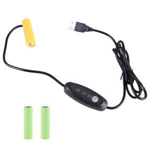 USB 5V2A to 1.5V 3V 4.5V AA Fake Elimination Cable Power Adapter Cord Replace for 1-3pcs 1.5V AA LR6 Batteries