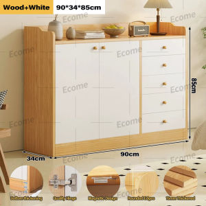 [In Stock] Drawer Cabinet Closet Drawer Storage Cabinet With Door Cabinet Wooden Bookshelf