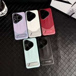 For Huawei Pura 80 Ultra Case Luxury Hard PU With Stand Protective Back Cover Case For Huawei Pura 80 70 Pro P80 P70 Phone Shell