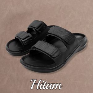 Sandal karet cowok keren EVA casual kekinian ban dua Sendal pria elegan cowok selop empuk karet anti slip