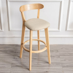 นอร์ดิกไม้เนื้อแข็งกลับบาร์เคาน์เตอร์เก้าอี้ 71CMแสงหรูหราสตูลสูงเรียบง่าย เหมาะสำหรับใช้ในห้องใดก็ได้ในบ้าน