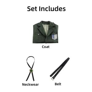 AOT Cosplays Costume Scout Trooper Jacket Military Trench Coat Uniform Halloween Costume2026
