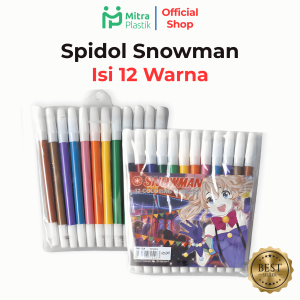 Spidol Kecil 12 Warna Snowman Coloring Markers Spidol Warna Warni