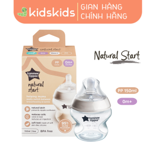 Bình sữa ty siêu mềm tự nhiên Tommee Tippee Natural Start 150ml núm ty đi kèm 0-3 tháng