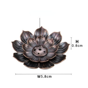 Lucky Backflow Incense Burner Stick Incense Holder Home Buddhism Decoration Coil Lotus Censer Bronze