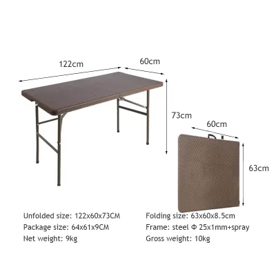 Folding Table Foldable Chair 6 FT/4FT For Family Gatherings Outdoor Picnics Desk Dining Table