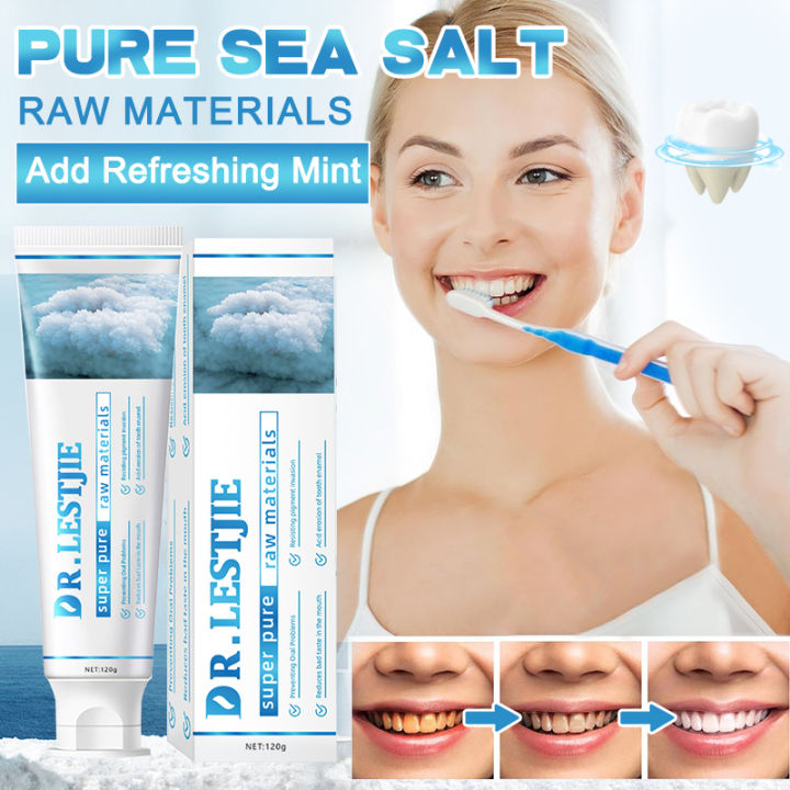 Sea Salt Toothpaste To whiten Teeth & Prevent Cavities with Calcium
