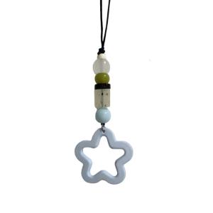 Five-pointed Star Bead Pendant Phone Charm Hanging Rope Phone Chain Strap Bag Decoration Lanyards Keychain Accessory