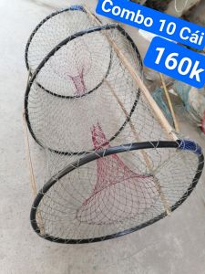 Lờ cá lóc ( Combo 10 Cái )  Vành Nhựa Kích Thước 30cm X 50cm