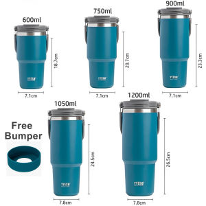 TYESO Thermal Flask Water Bottle Car Cup Vacuum Insulated Bottle Stainless Steel Coffee Cup