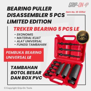 Grip-On Treker Lepas Bearing 5Pcs Le + Extra Selongsong Besar - Bearing Puller Disassembler 5Pcs Limited Edition - Treker Bearing Dalam