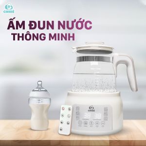 Ấm Đun Nước Pha Sữa Thông Minh Tuỳ Chỉnh Nhiệt Độ ChiBé Tích Hợp Màn Hình Hiển Thị Điều Khiển Từ Xa