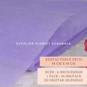 [ECER PER 5 LEMBAR] KAIN KERTAS TISSUE KECIL 48CM X 48CM KERTAS PEMBUNGKUS BUNGA WRAP WRAPPING PAPER