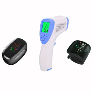3in1 Wrist BloodPressure Monitor FLK-W01 + Fingertip Pulse Oximeter SMH-01 + Infrared Thermometer