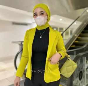 BLEZER SCUBA KANCING PREMIUM