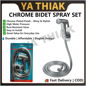 FLEXCO Bidet Spray Set SUS304 / Chrome / White – Strong Pressure Leak-Proof Easy Install