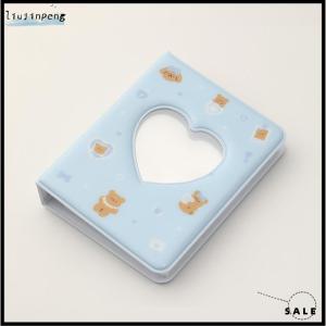 [liujinpeng] Cute Photo Album 3 Inch Love Heart Hollow Picture Storage Case Kpop Card Binder Name Card Book Photocard Holder 36 Pockets